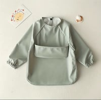 Image 2 of Long-Sleeve Waterproof Baby Smock Bib 