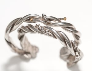 Image of Plain Sterling Twisted Wire Cuff for him
