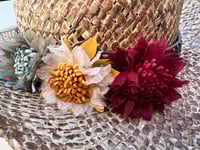 Image 4 of Aged Brown Cowboy Hat Silk Flower Band