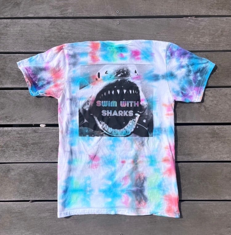 Tie Dye Shark Swim Club Medium 2