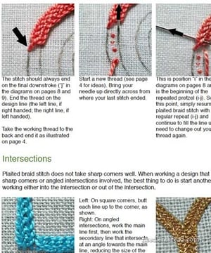 Image of Plaited Braid Stitch Printable