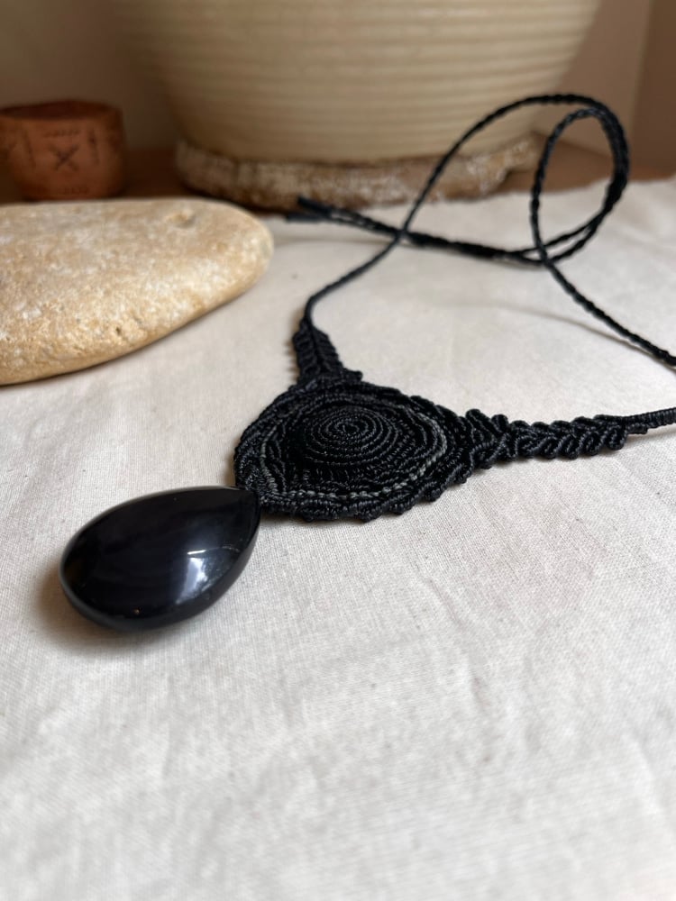 Image of Rainbow obsidian necklace 