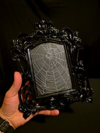 Image 2 of Large  Gothic black ornate framed preserved web