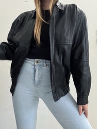 Image 6 of Vintage oversized leather jacket // L