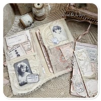 Image 4 of Junk Journal fabric folder lace samples junk journal supplies