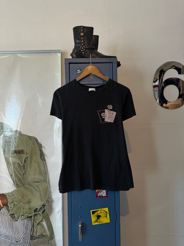 Image of Saint Laurent SS18 Gun Roses Tee