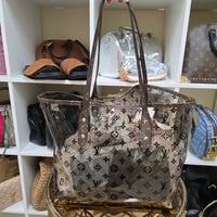 Clear Monogram Tote with Free Large Pouch