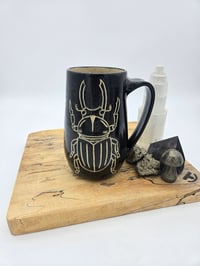 Image 1 of Black Scarab Beetle Mug 