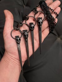 Image 3 of Bird or skull coffin nail necklace 