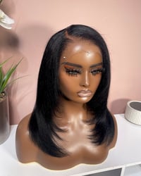 Image 2 of (14 Inch) Kinky Straight w/ Kinky Edges Wig - Ready To Wear
