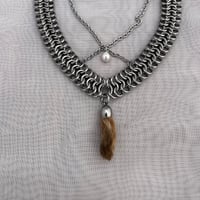 Image 4 of Rabbit's Foot Pearl Drop Necklace