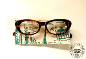 Image of Superb original NOS 50's Cateyes glasses frames. Made in France. Model = Rosette.