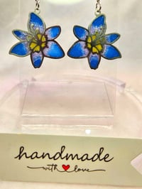 Image 1 of Handcrafted Resin Silent Princess Flower Earrings 