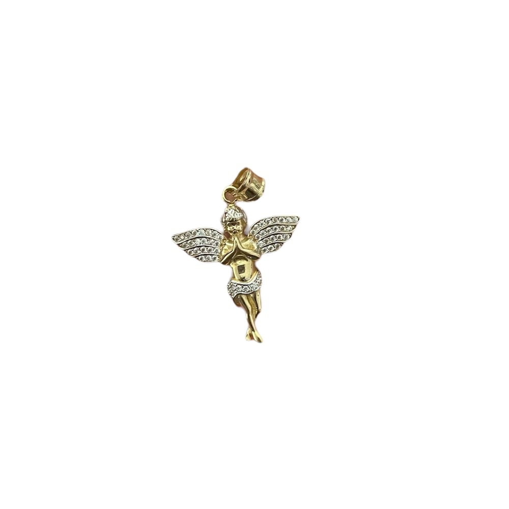 Image of The 14k Gold Angel Pendant 