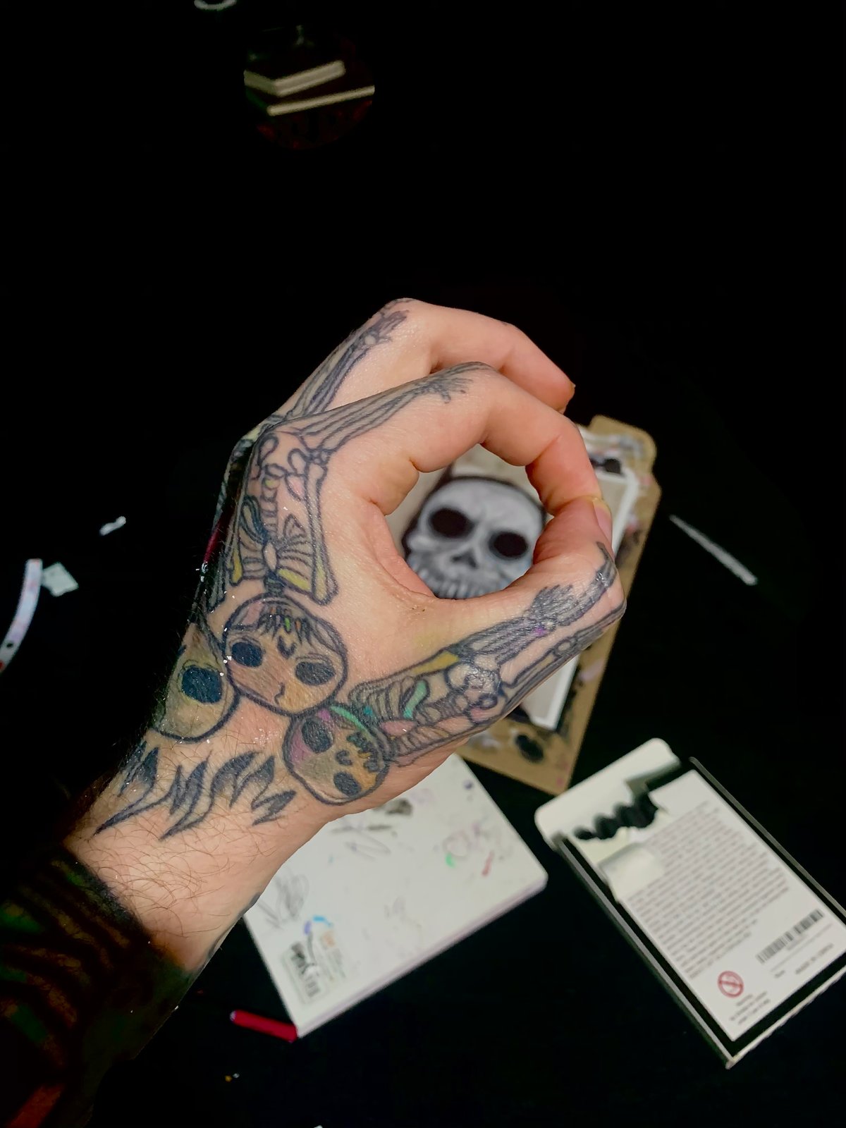 Clock Hand Skeleton Finger Tattoo #Tattoos #Artist #Comment #Share #Likes  #Clock #SkeletonFingers #BrokenClock #Black #White #HandTattoo… | Instagram