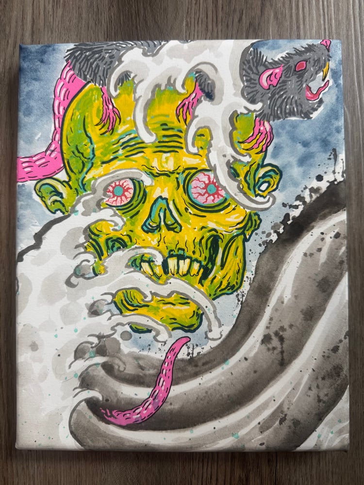Image of Tim Lehi “Rats In The Water” Painting
