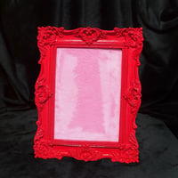 Image 2 of 5x7 Enamel Pin Frame (Red/ pink fabric)