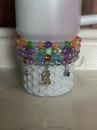 Image 1 of Sunrise Spiral Pastel Owl Tumbler Bracelet Stack