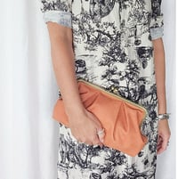 Image 5 of *NEW* Pleated Terracotta Leather Clutch