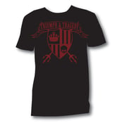 Image of Guys Triumph & Tragedy Crest T-Shirt Black