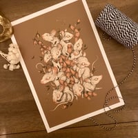 Image 1 of White Mice A4 Art Print