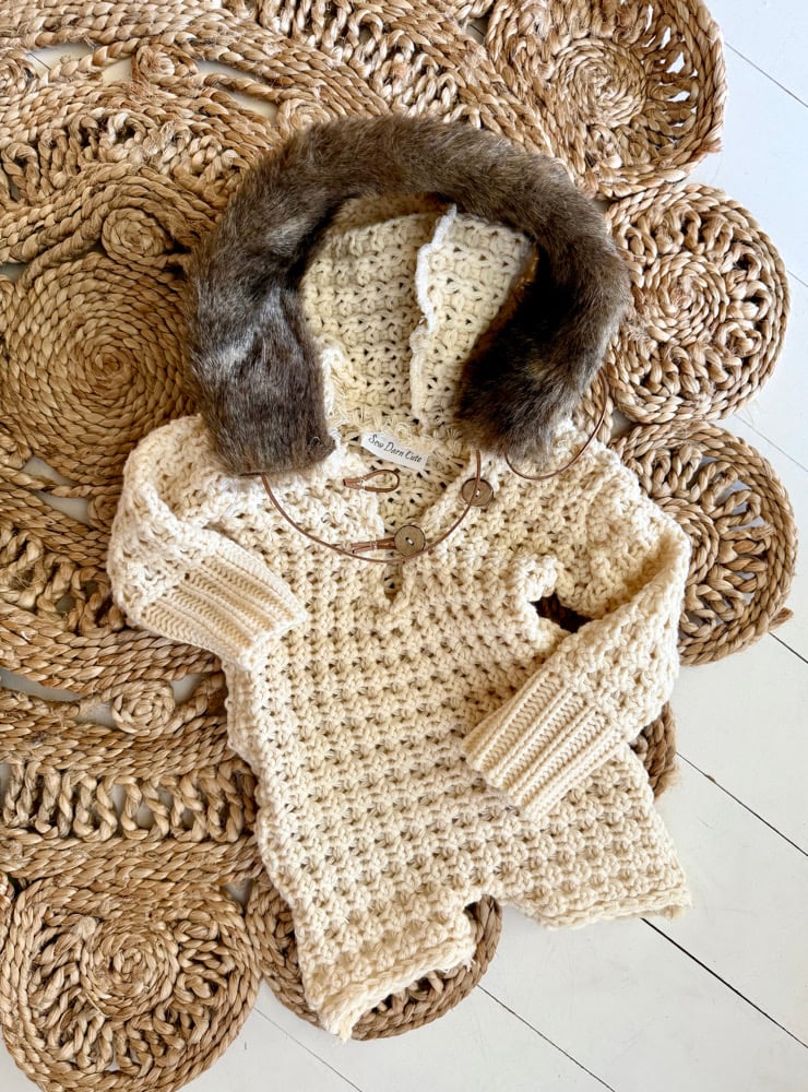 Image of Cream fur hoodie