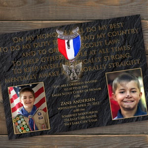 Image of IN145 Eagle Scout Court of Honor invitation