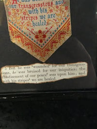Image 6 of Antique material “Christ’  bookmark in Antique frame with preserved web 