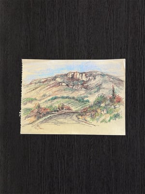 Image of VINTAGE DUTCH DRAWING: LANDSCAPE #1