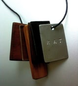 Image of Personalized recycled timber necklaces