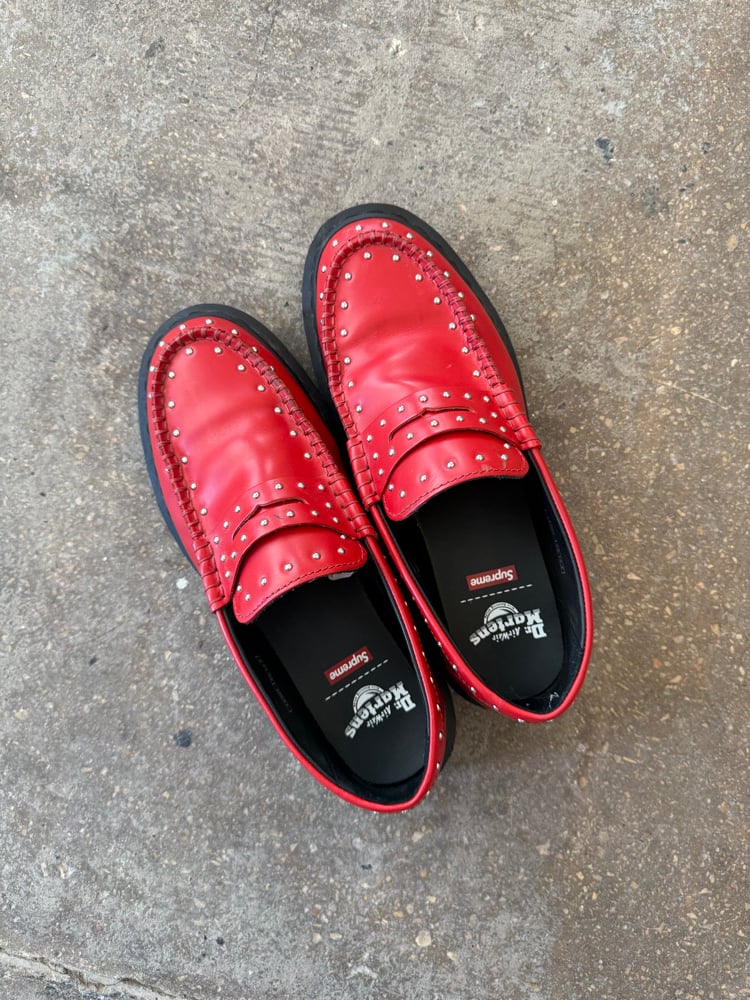 Image of Supreme Dr Martens Studded Penton Loafers 
