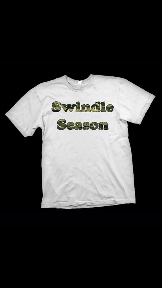 Image of White Camouflage "Swindle Season" Tee-Shirt