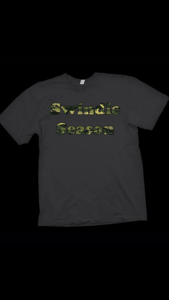 Image of Black Camouflage "Swindle Season" Tee-Shirt