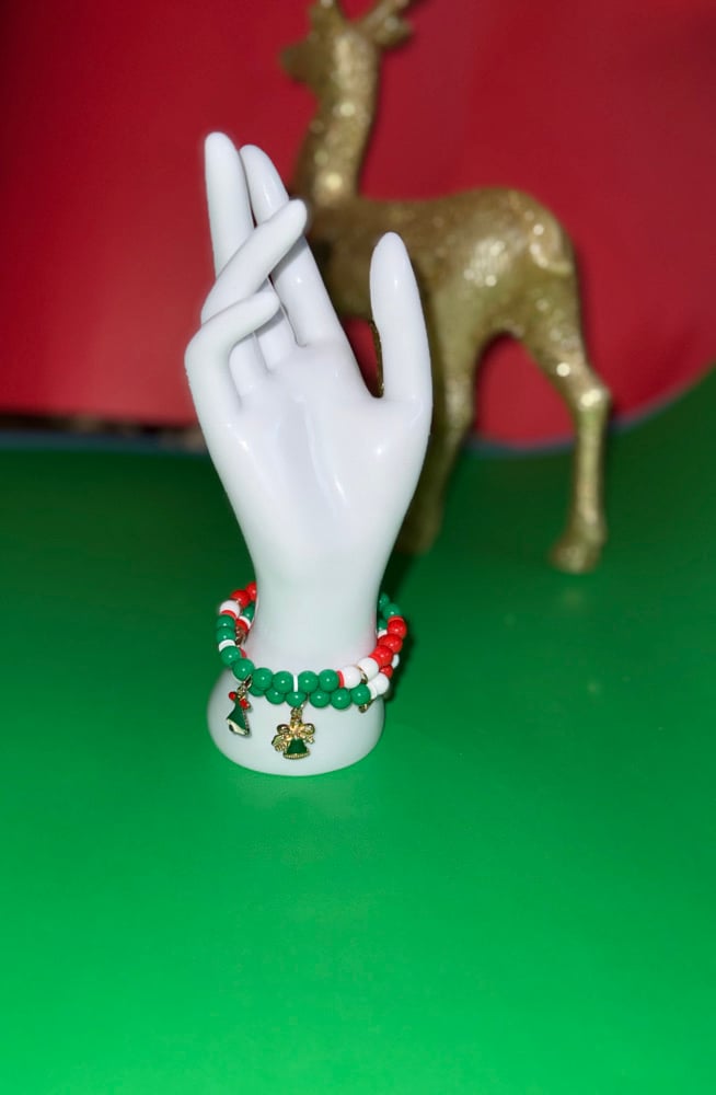 Image of Winter/Christmas Special - Beaded Charm Bracelets
