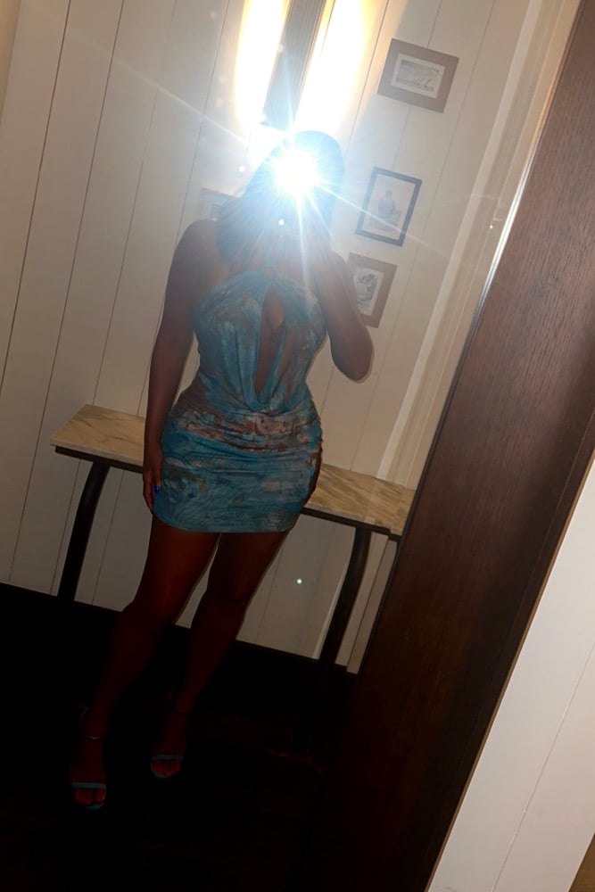 Image of UNDERWATER CORAL PRINT MESH MINI DRESS (M)