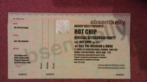 Image of Hot Chip Afterparty ticket
