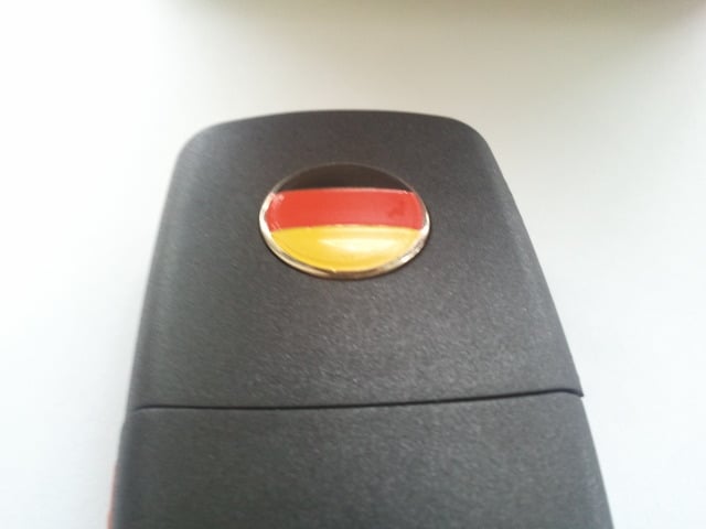 Image of 14mm German Flag Key FOB Emblem
