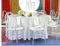 Image 1 of Modern  PC resin transparent acrylic chairs for rent only 