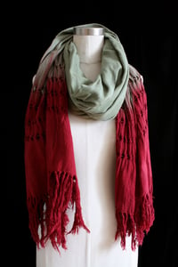 Image of Handwoven Scarf, Sage "Ombre" Pattern
