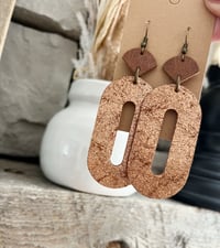 Bronze Metallic Oval earrings 