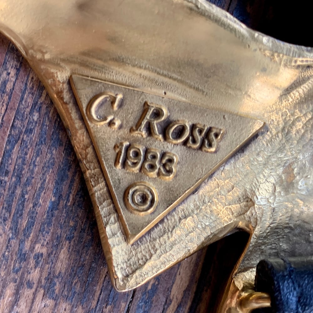 Christopher Ross Gold Bow Belt Buckle