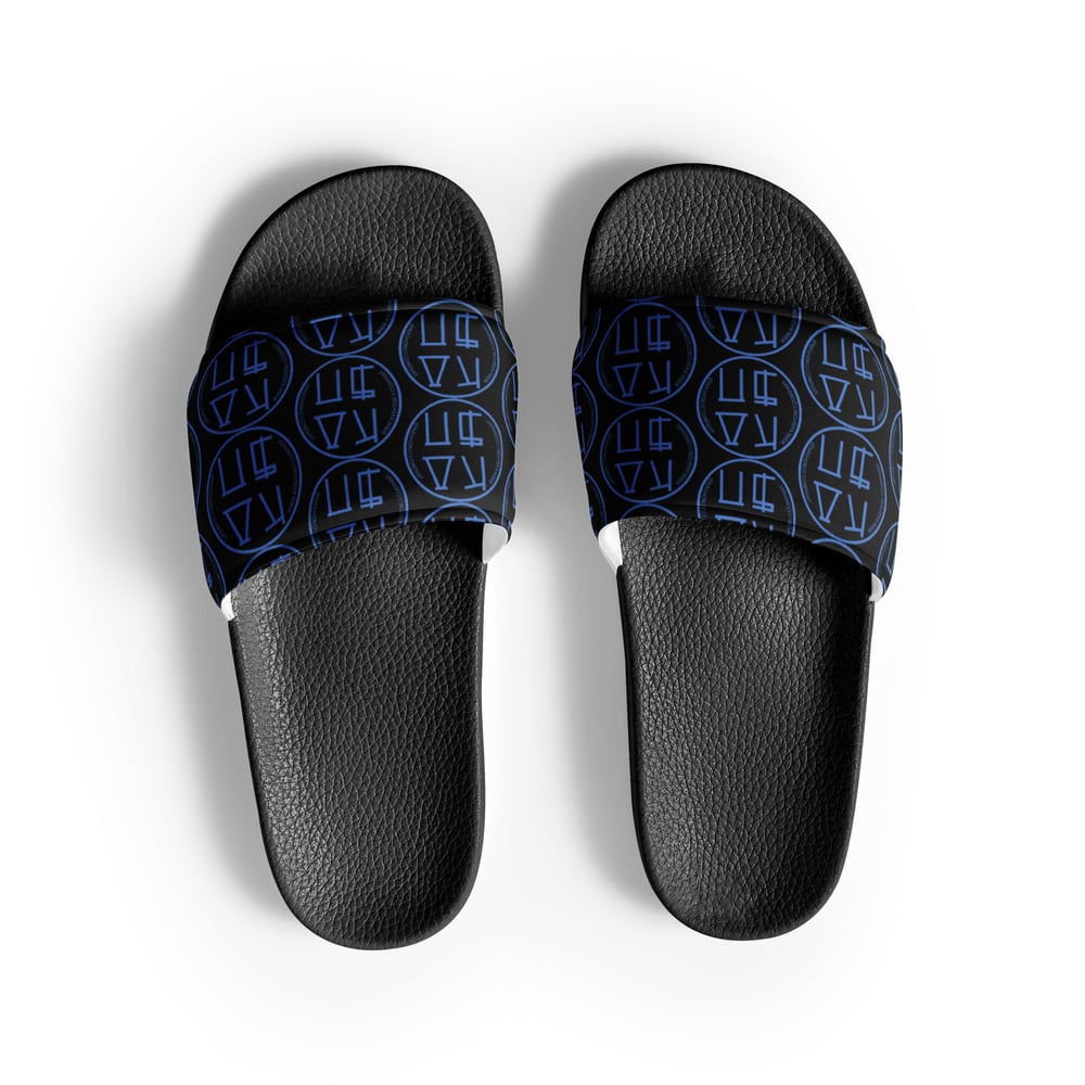 Image of KASHONLY PATTERN MEN'S SLIDES-BLACK