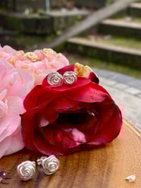 Image 2 of Coiled Rose Stud Earrings
