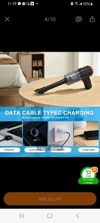 Image 4 of 2in 1 Mini Portable Vacuum Cleaner 