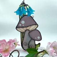 Image 1 of Mushroom & Bluebells Suncatcher 