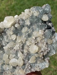 Image 12 of Green Fluorite On Druzy Quartz With UV Dog Tooth Calcite #1965