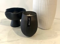 Image 1 of Matte Black Classic Ribbed  Luxury Soy Candle