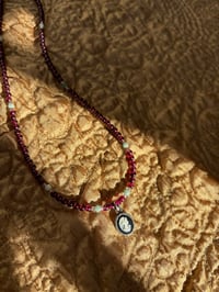 Image 2 of "Crimson Cameo" Necklace 