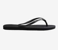 Image 4 of Havaianas Slim Crystal SW II Flip-Flops- Black