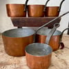 French vintage copper pots